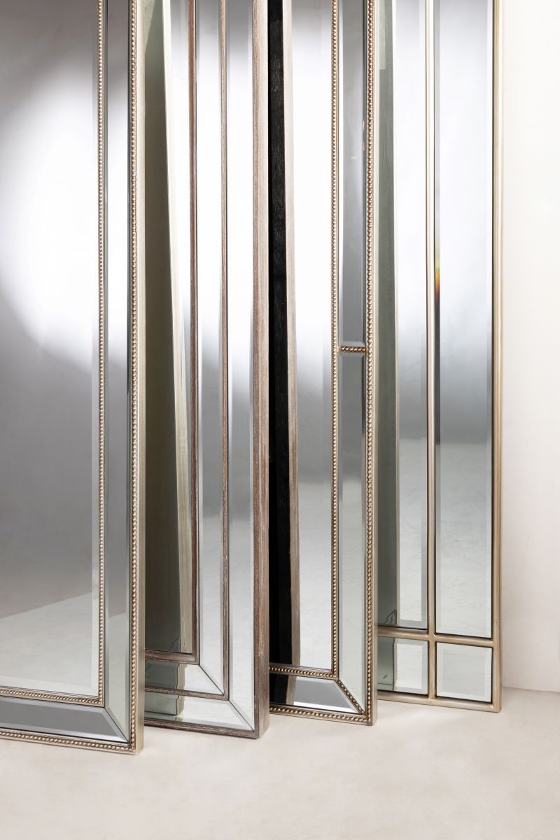 Block & Chisel rectangular mirror with silver wooden frame