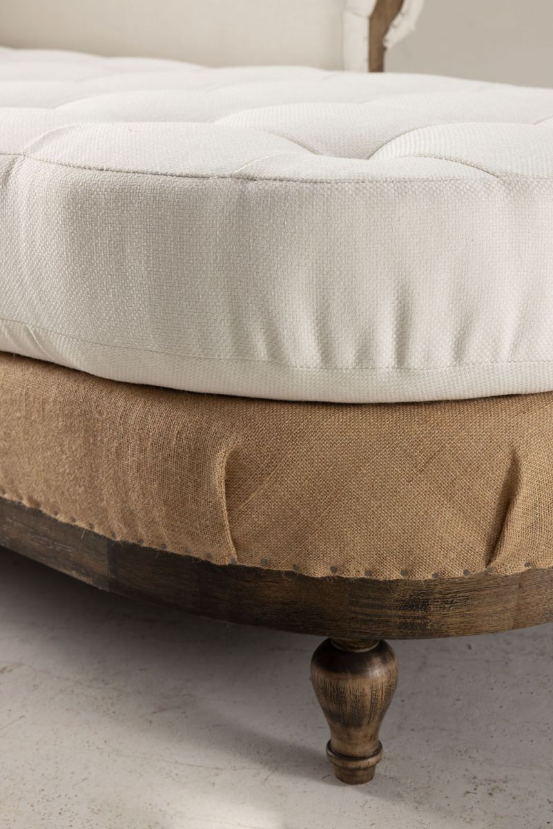 deconstructed daybed with wooden frame