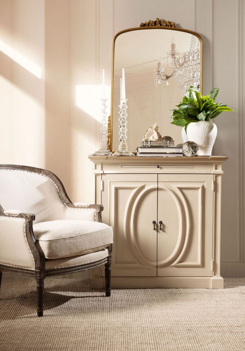 french style cabinet with storage