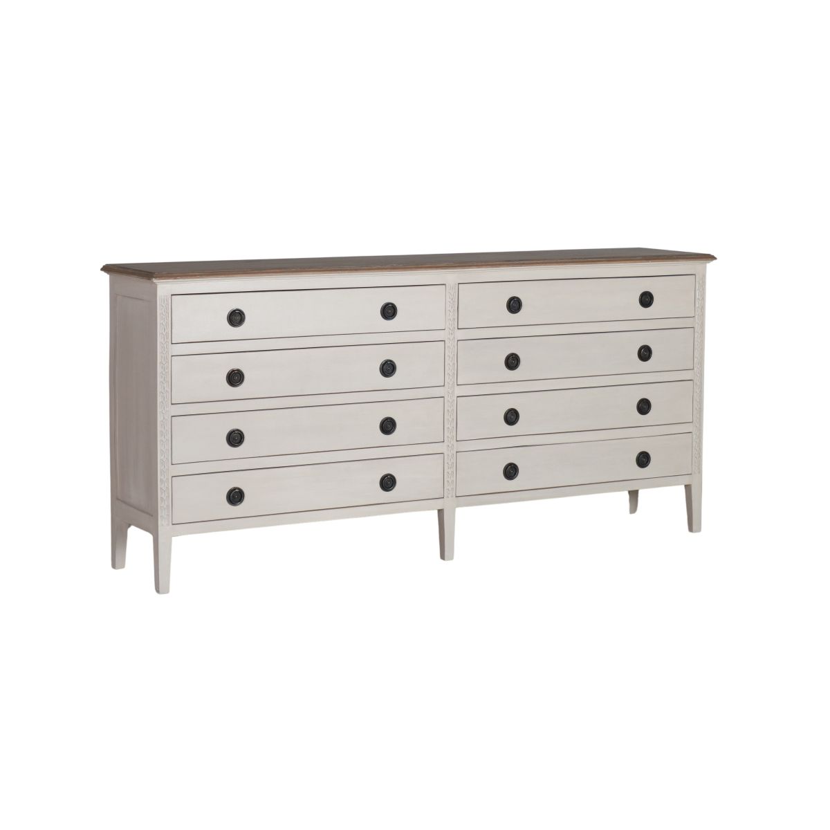 Wooden sideboard with 8 drawers