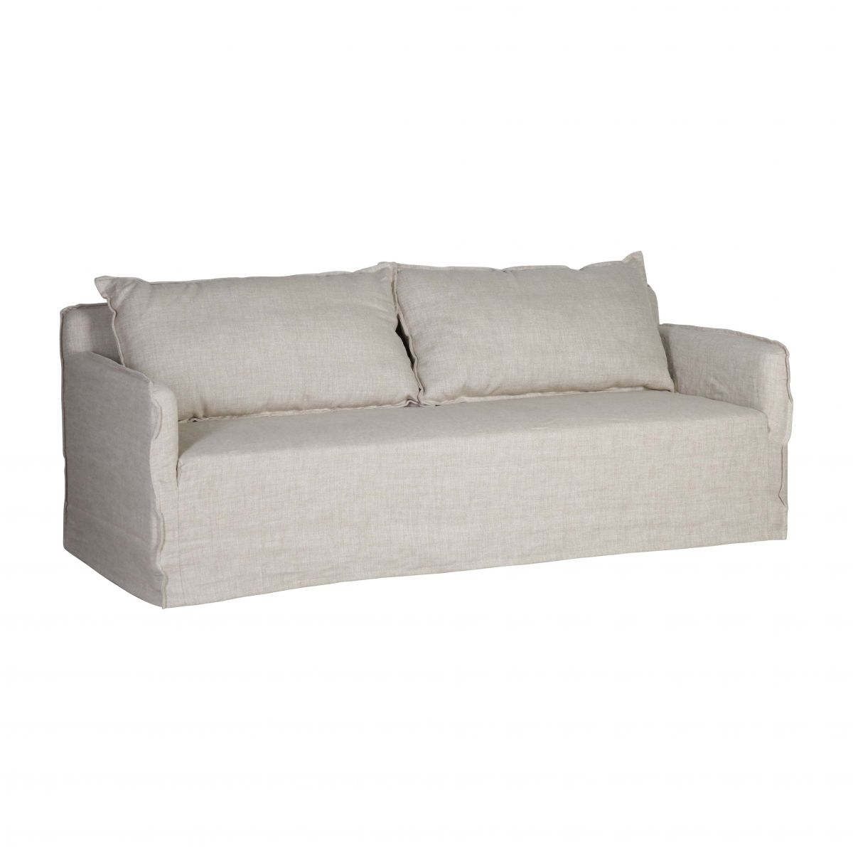 slipcover 3 seater sofa in linen