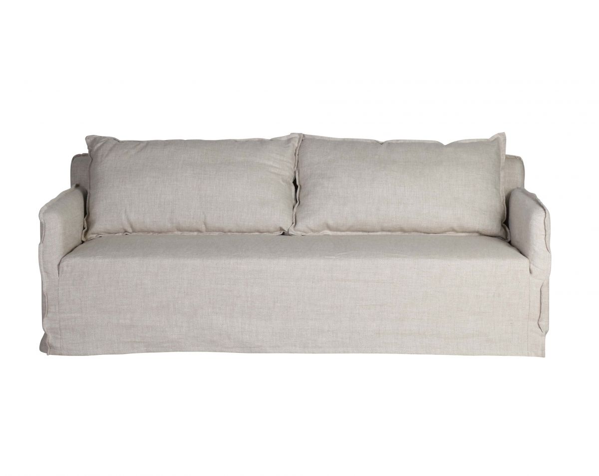 slipcover 3 seater sofa in linen