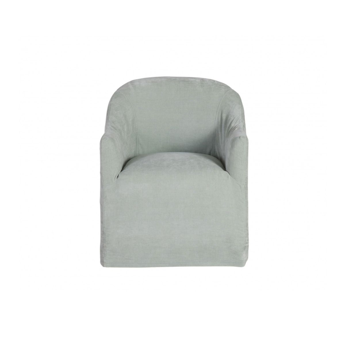 Small slipcover tub chair 