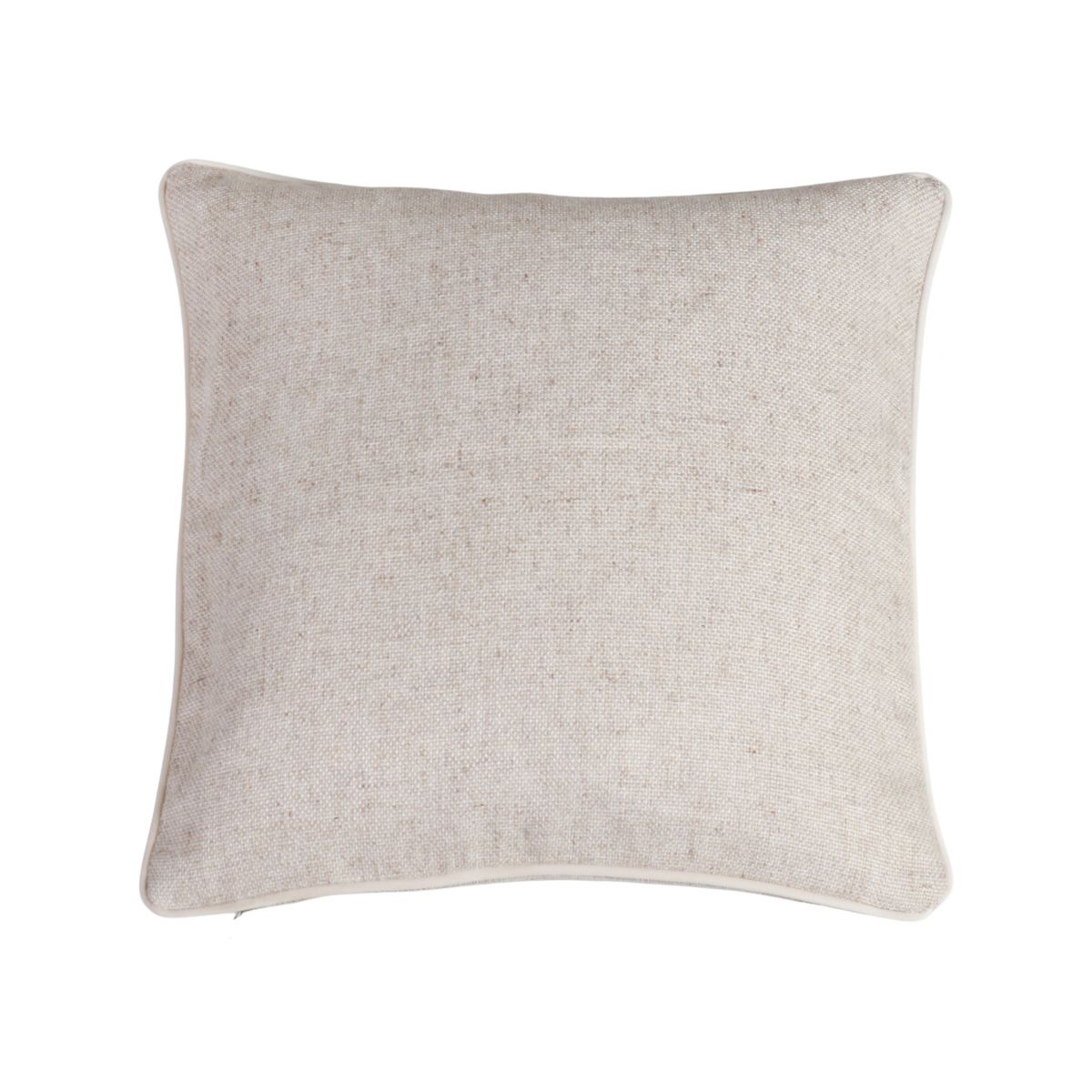 beige scatter cushion with piping