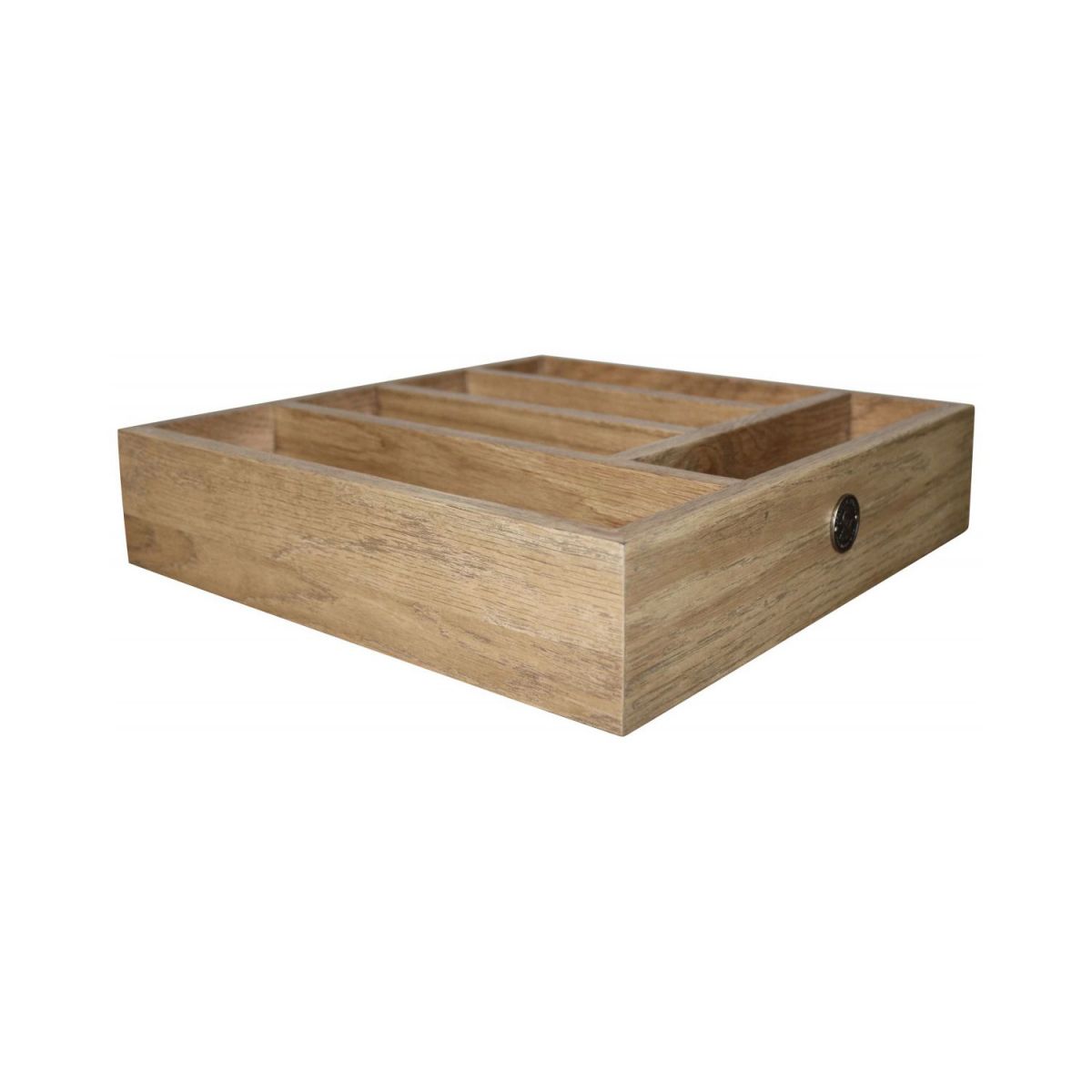 Block & Chisel solid weathered oak cutlery tray
