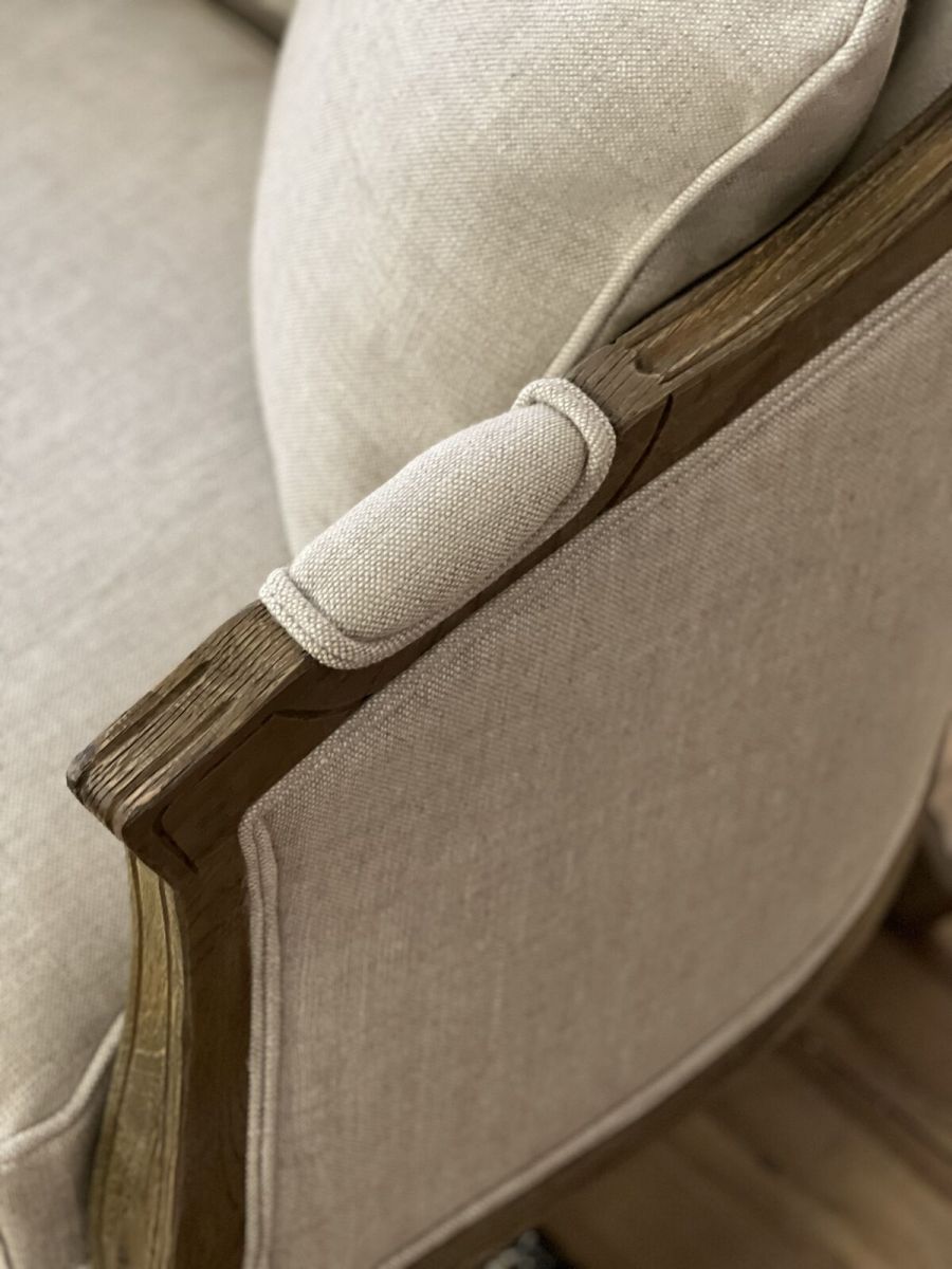 French style sofa with wooden frame
