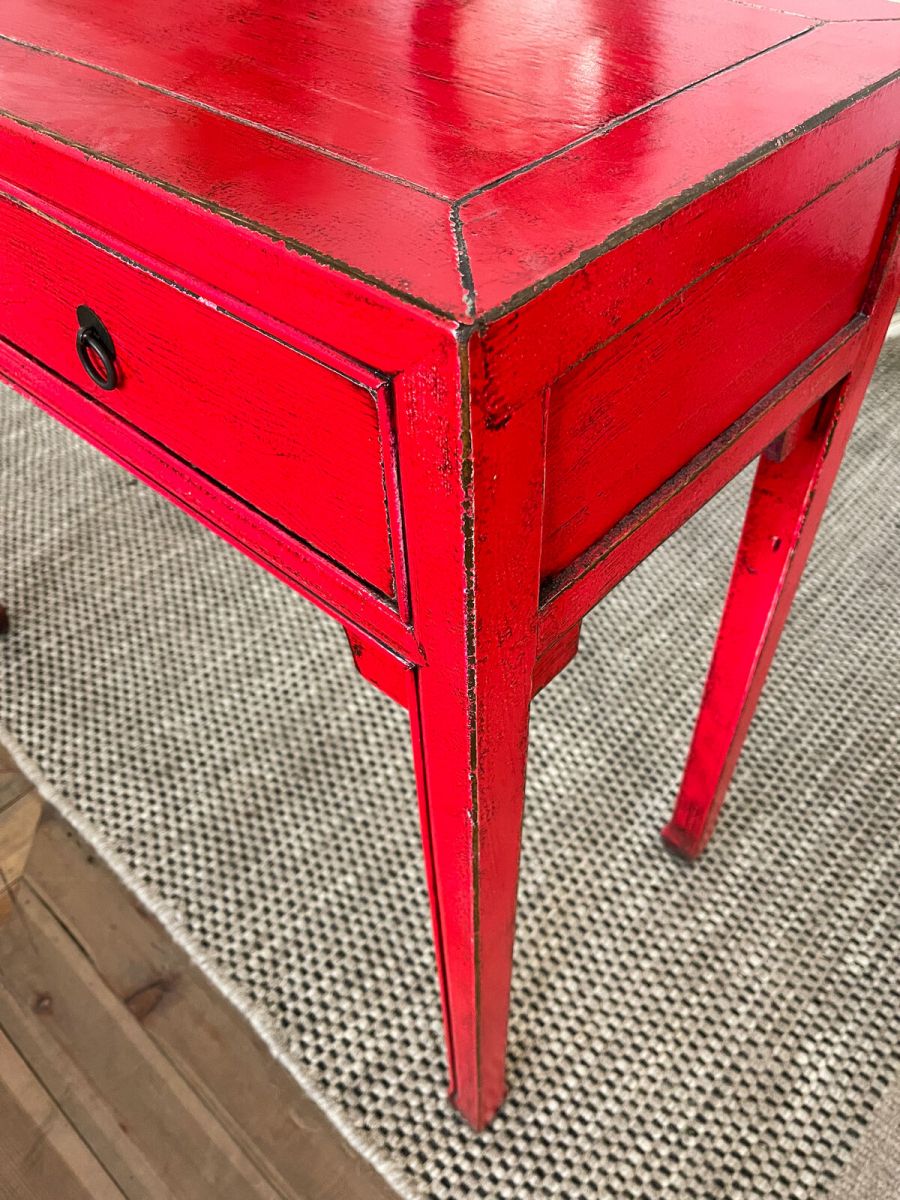 two drawer lacquered console 