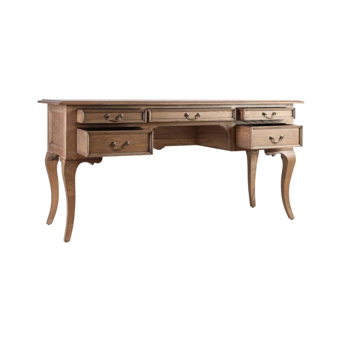Block & Chisel solid antique weathered oak writing table