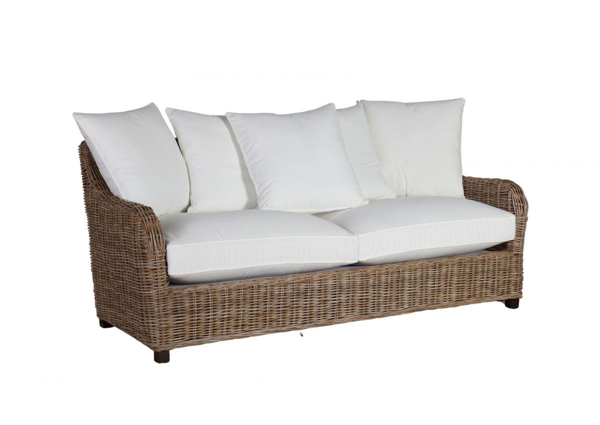 Block & Chisel cane outdoor 3 seater sofa