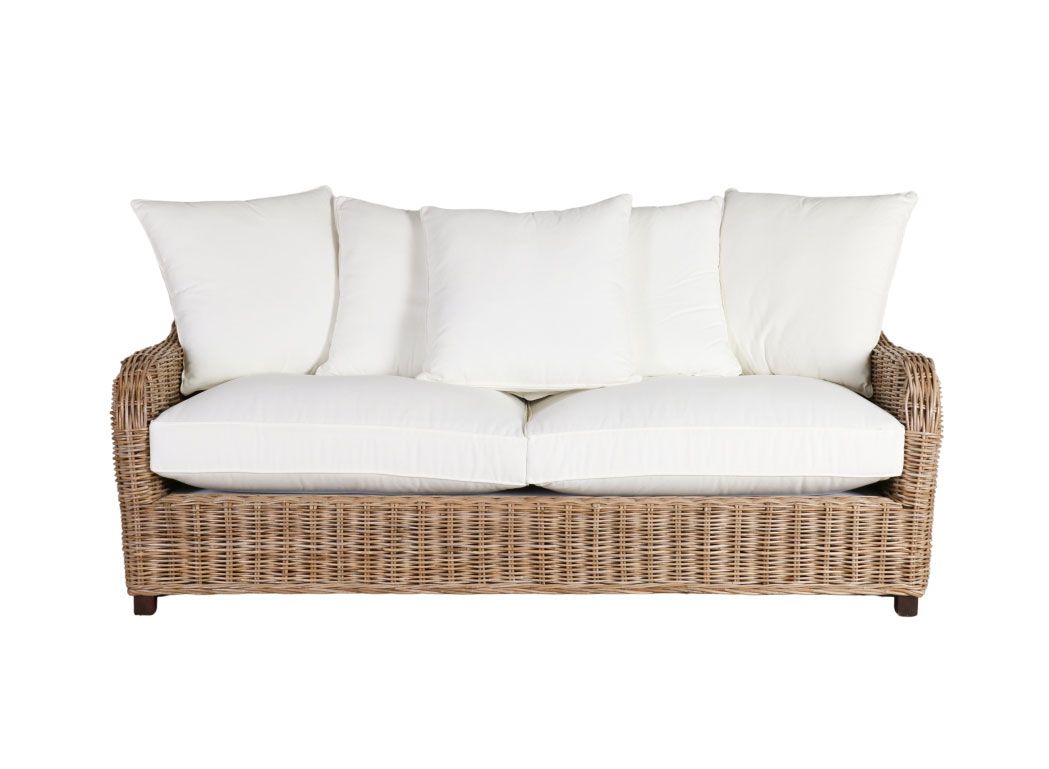 Block & Chisel cane outdoor 3 seater sofa
