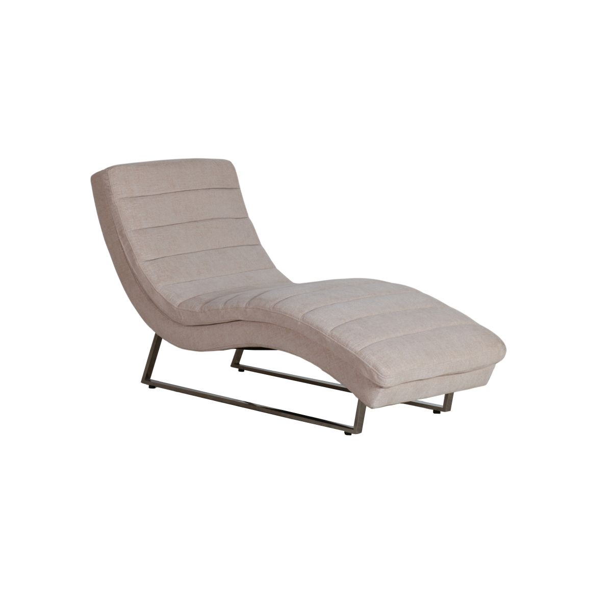 modern lounger upholstered in chenille fabric 