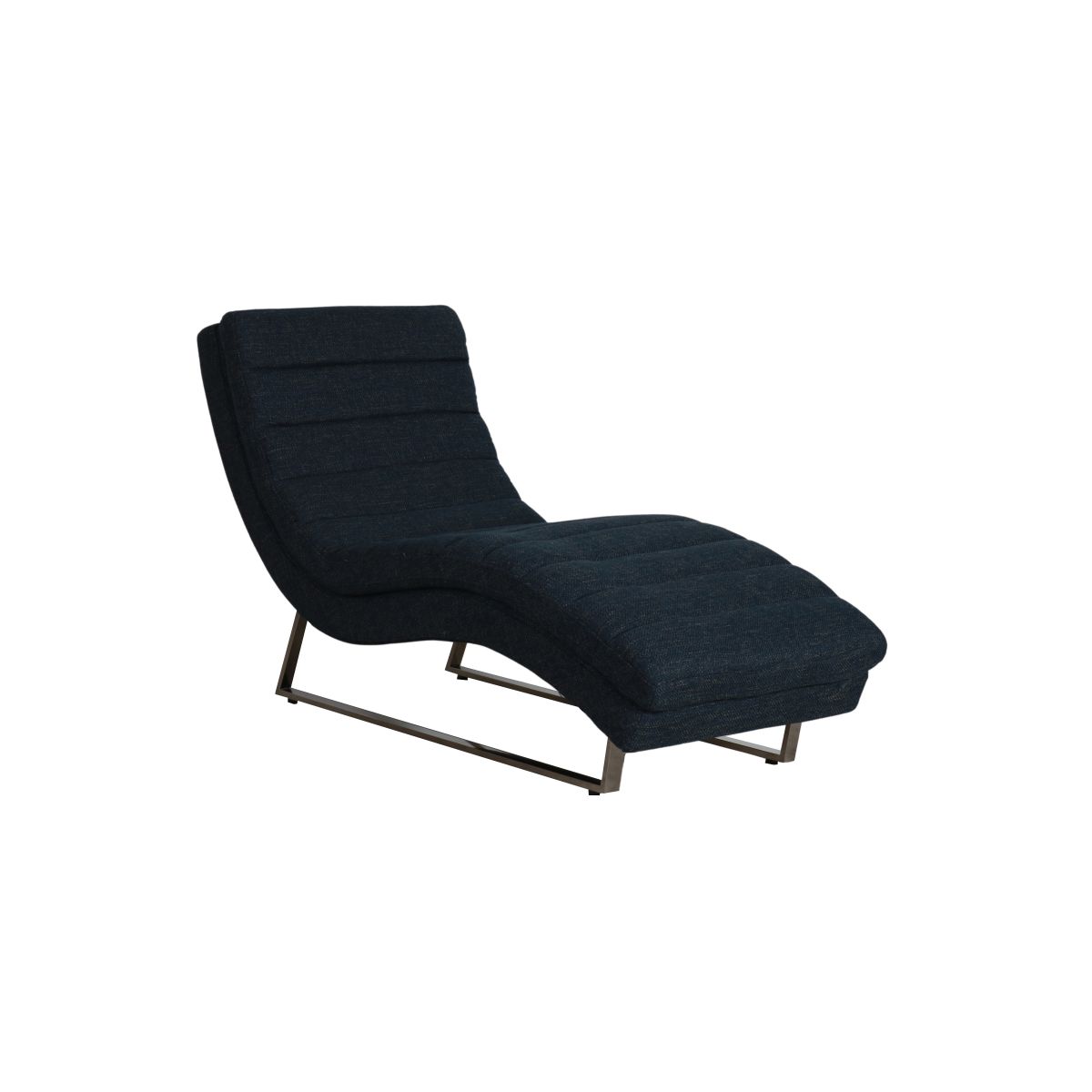 modern lounger upholstered in chenille fabric 