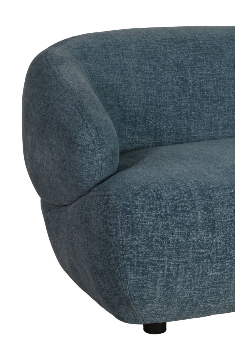 modern 3 seater sofa upholstered in chenille fabric