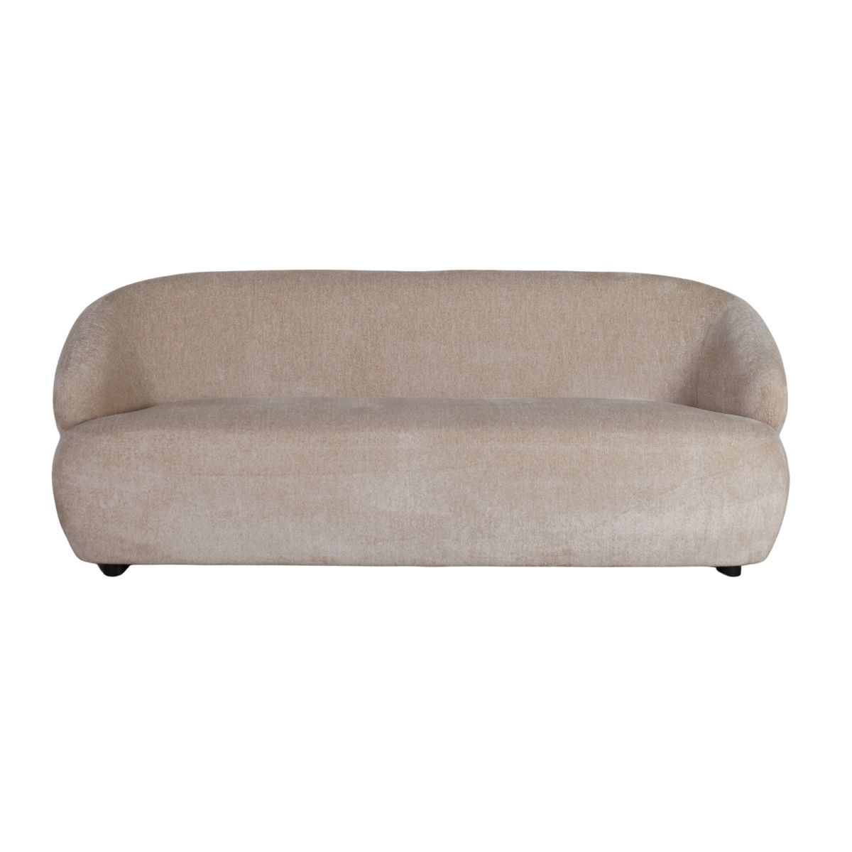 modern 3 seater sofa upholstered in chenille fabric