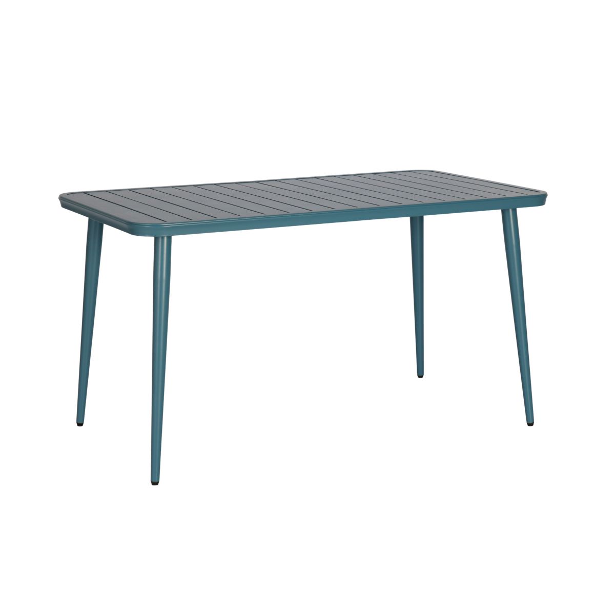 Block and chisel outdoor aluminium dining table