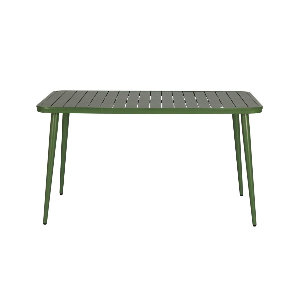 Block and chisel outdoor aluminium dining table