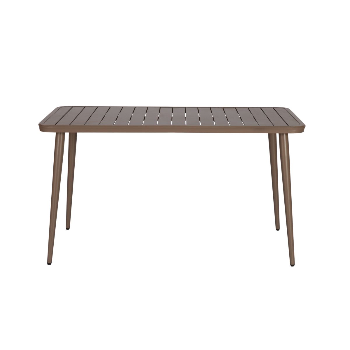 Block and chisel outdoor aluminium dining table