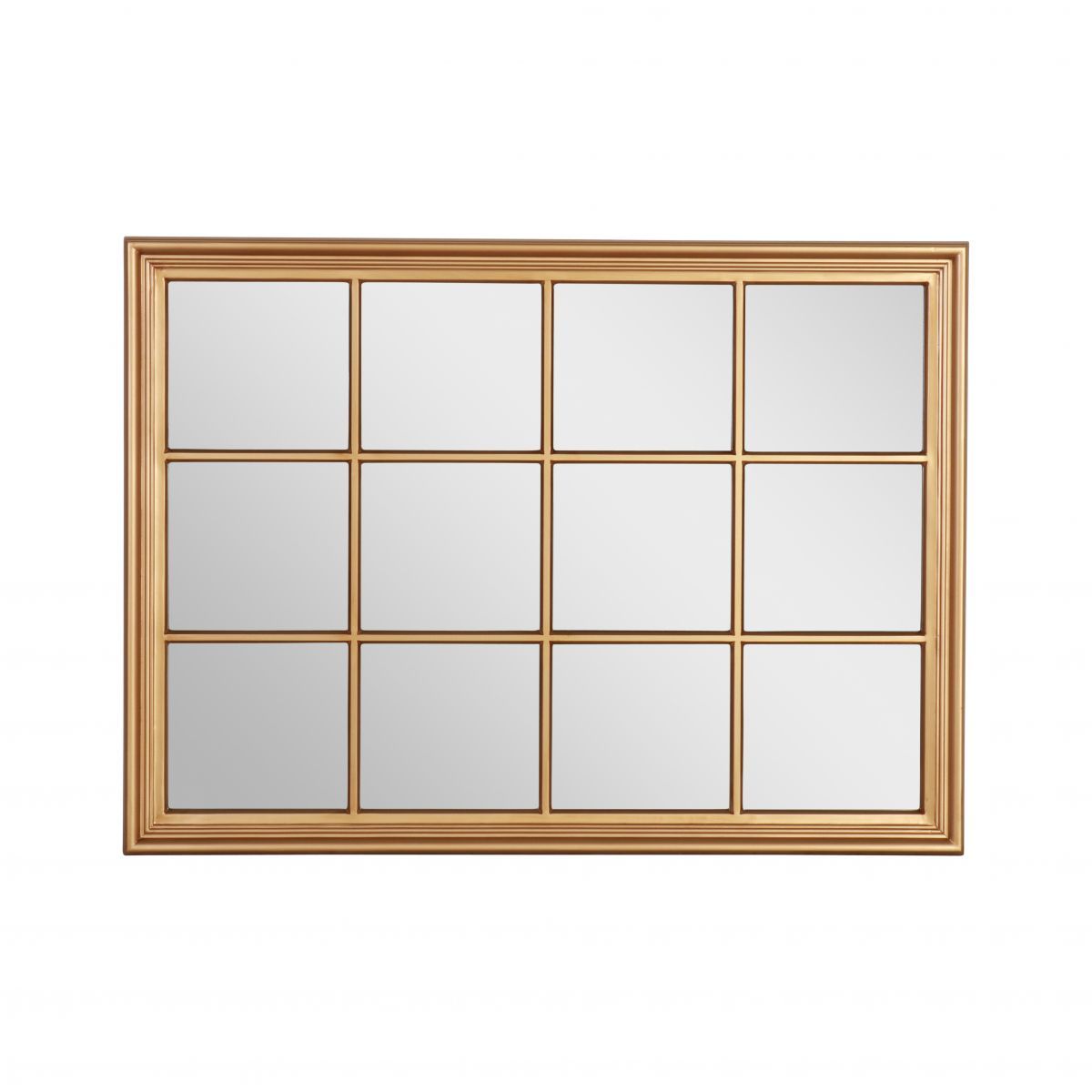 Gold frame grid mirror 