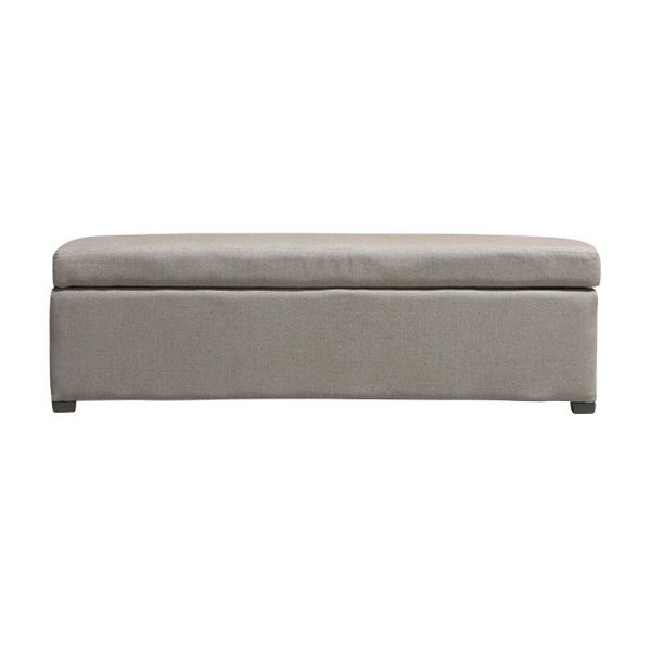 Block & Chisel linen upholstered bedend