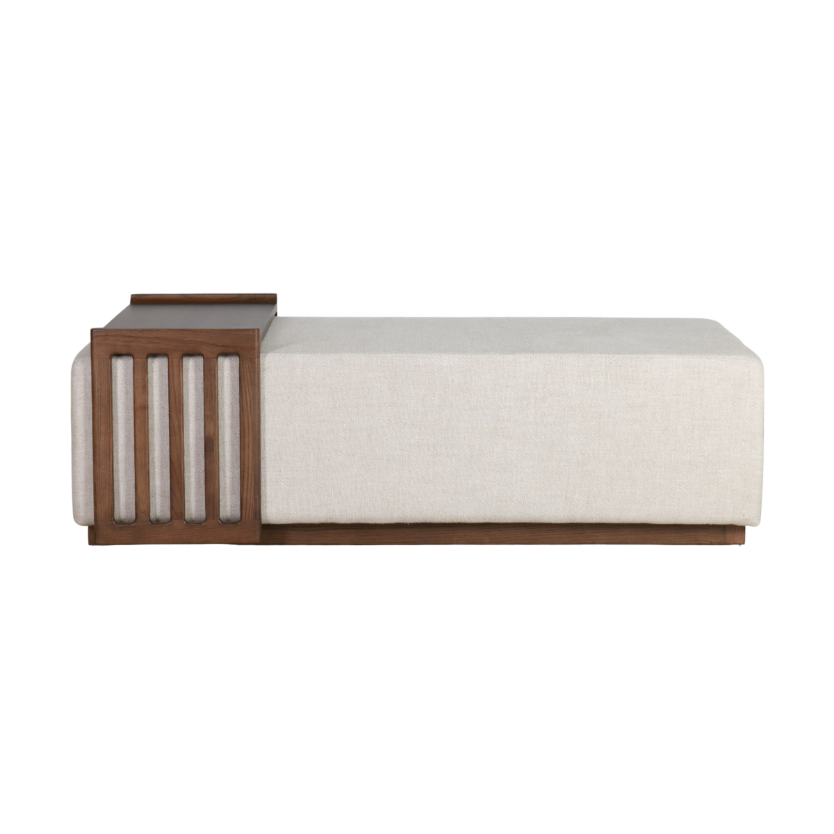 upholstered daybed with sliding table 