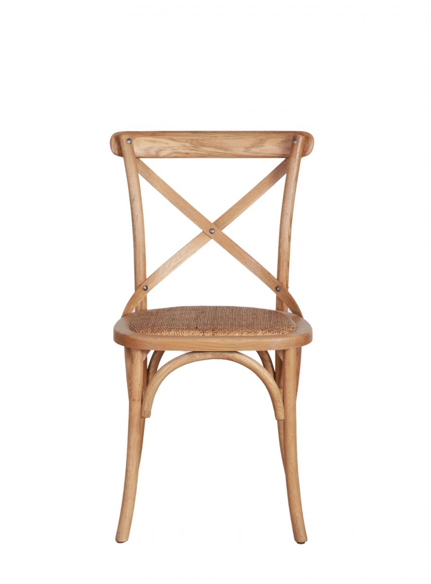 Pacific oak cross back dining chair 