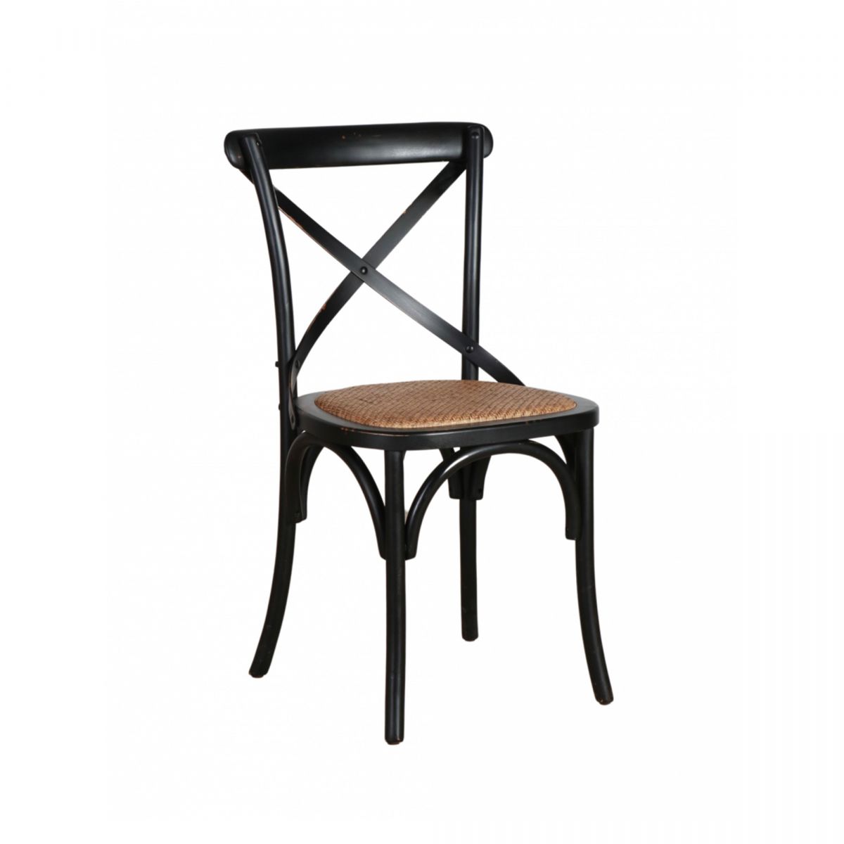 Black cross back dining chair 