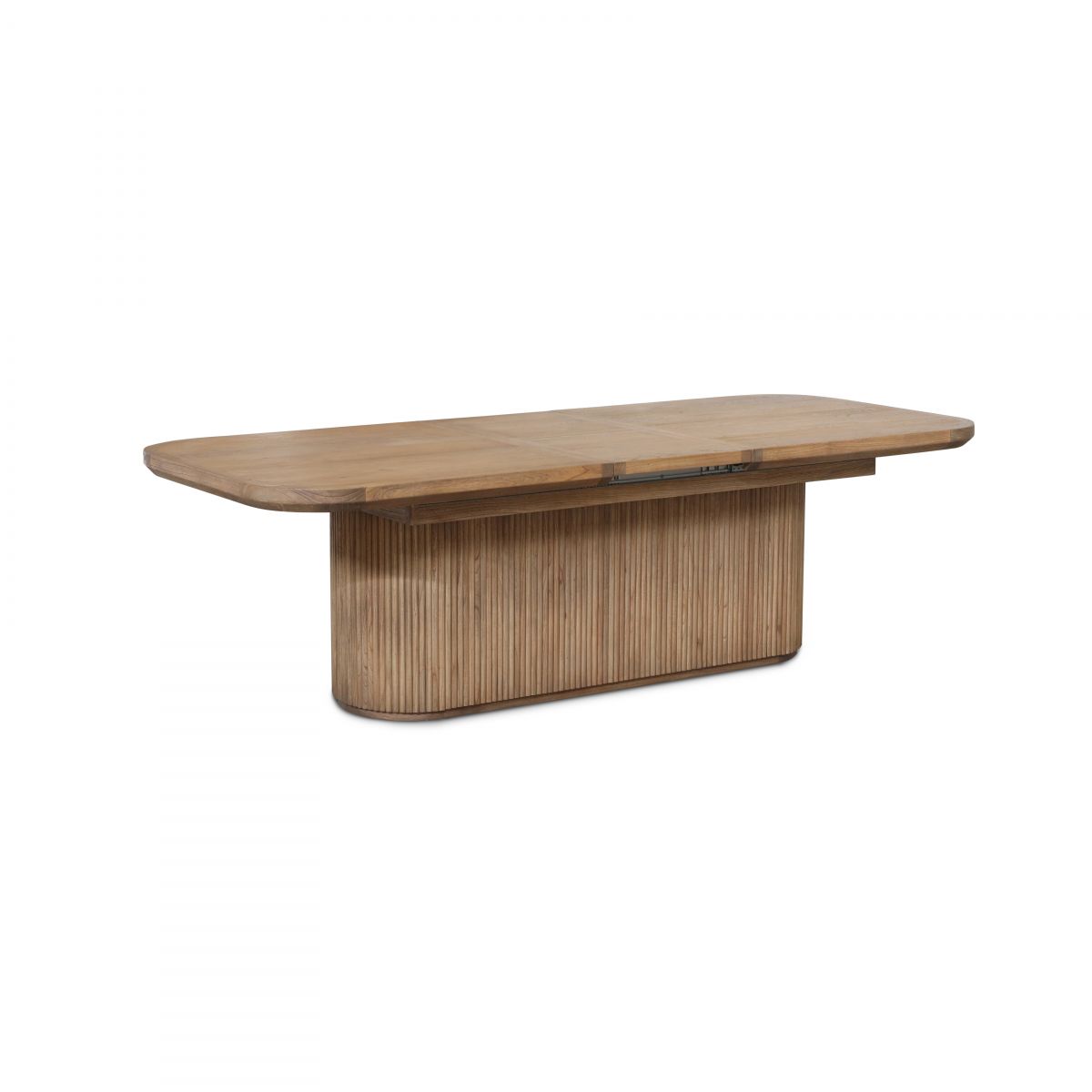 Block and chisel Oval base extension dining table