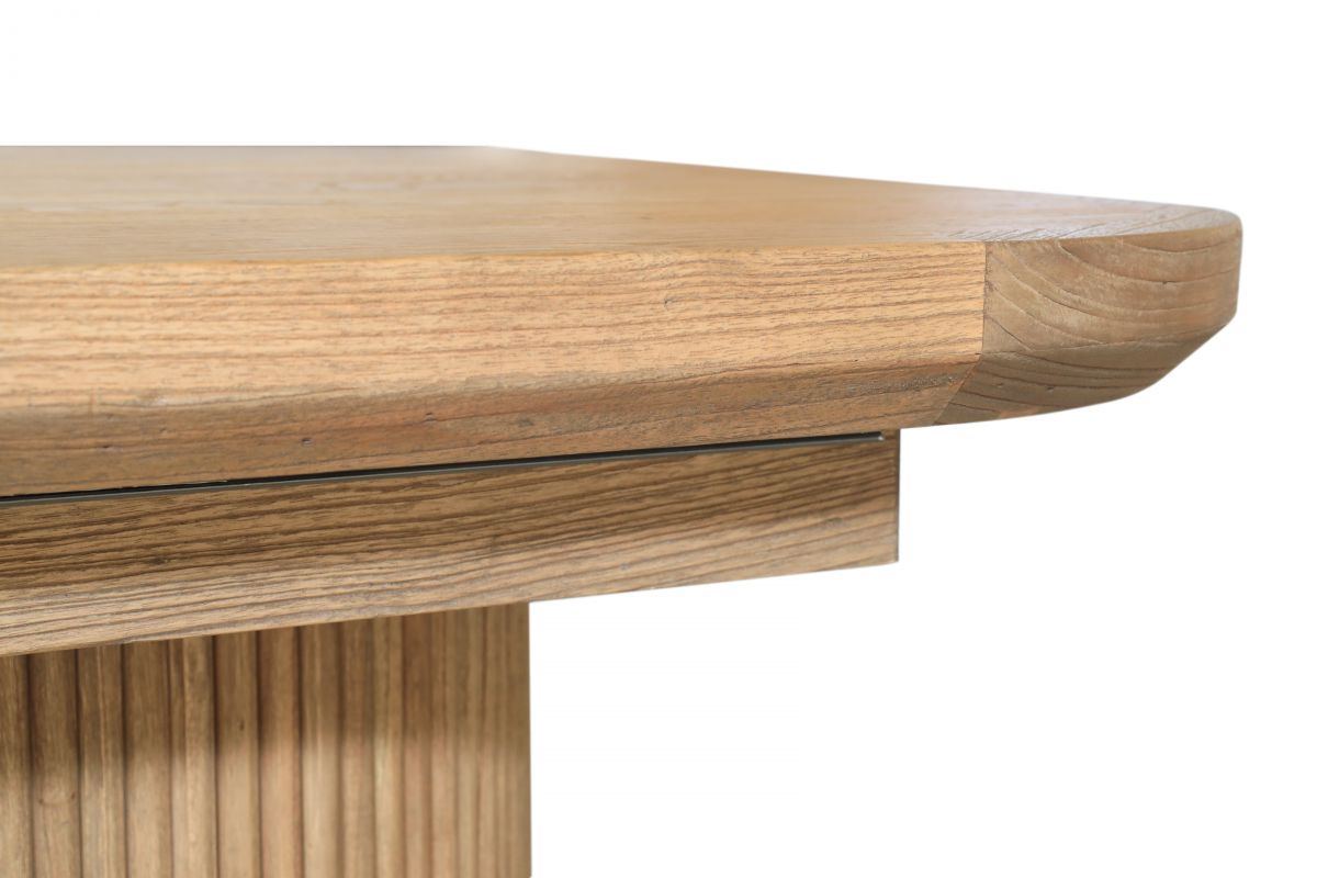 Block and chisel Oval base extension dining table