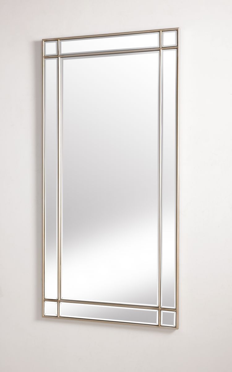 Block & Chisel rectangular mirror with silver wooden frame