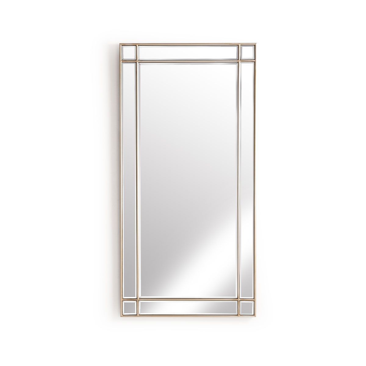 Block & Chisel rectangular mirror with silver wooden frame