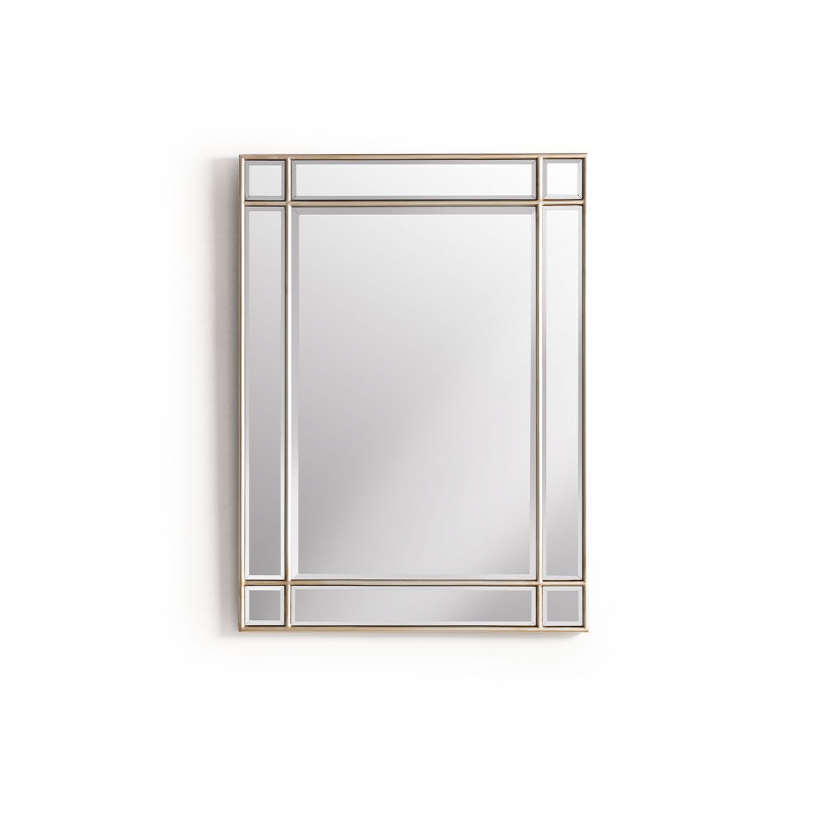 Block & Chisel rectangular mirror with silver wooden frame