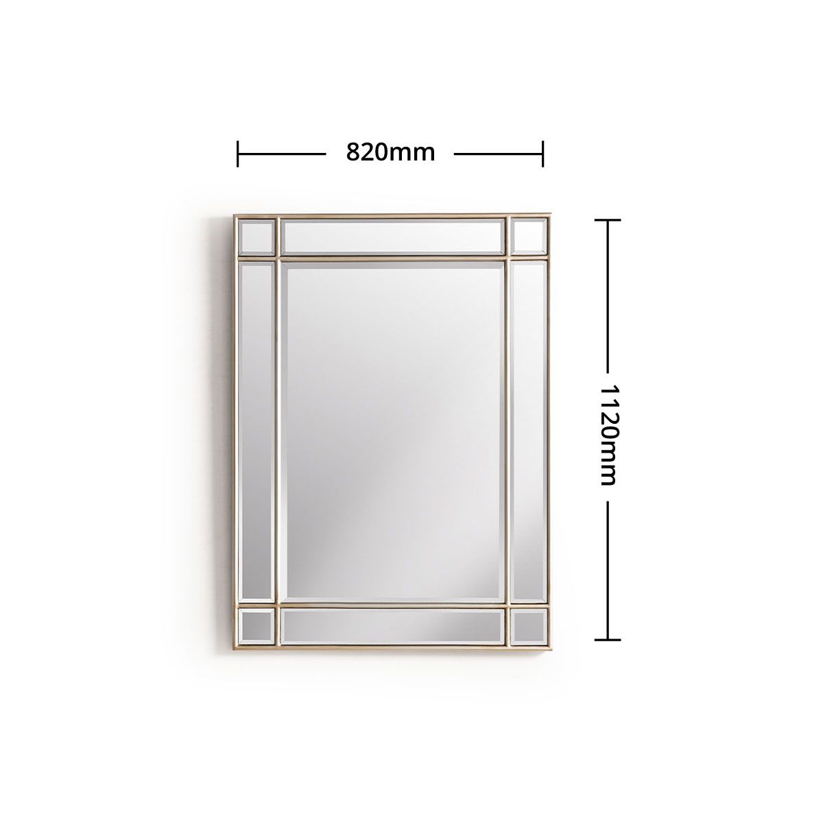 Block & Chisel rectangular mirror with silver wooden frame