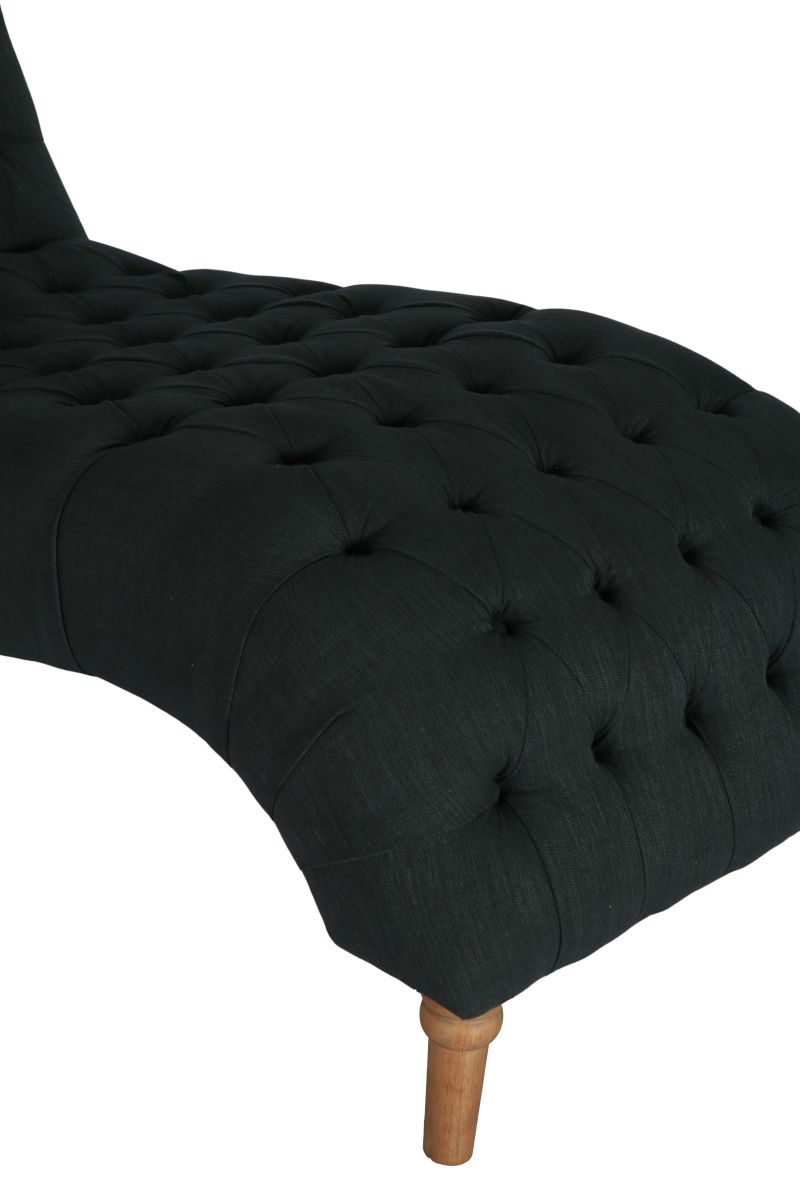 French style deep buttoned lounger 