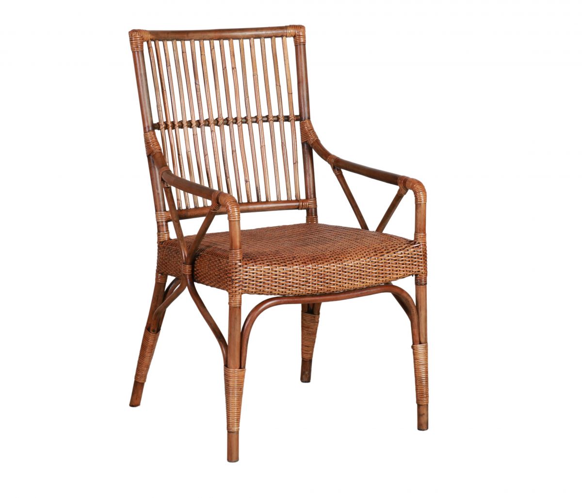 Natural cane armchair villa collection 