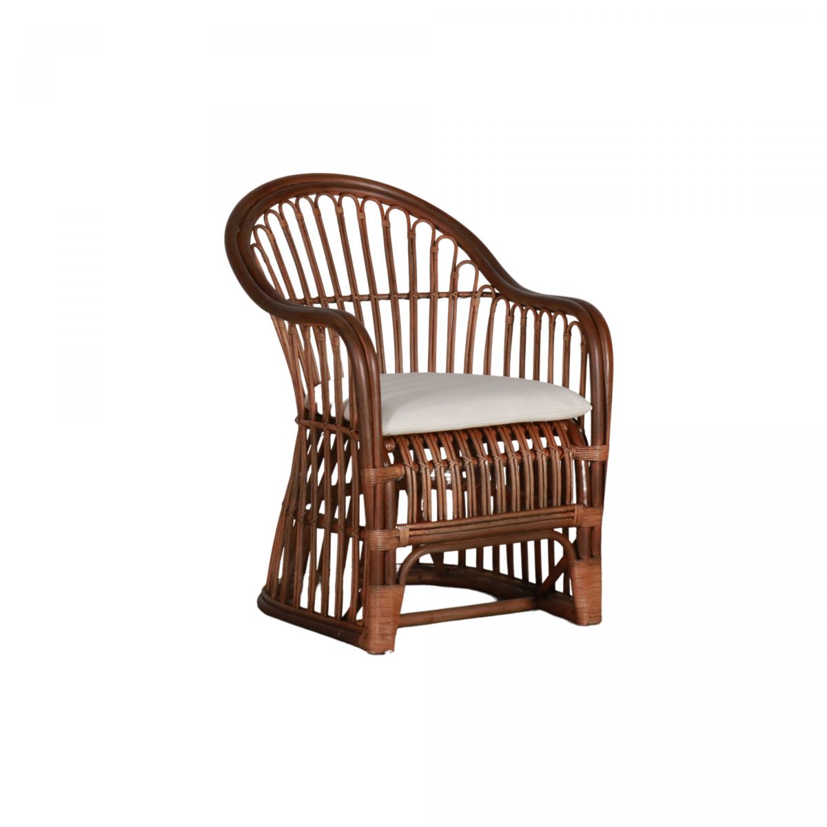 cane and rattan accent chair 