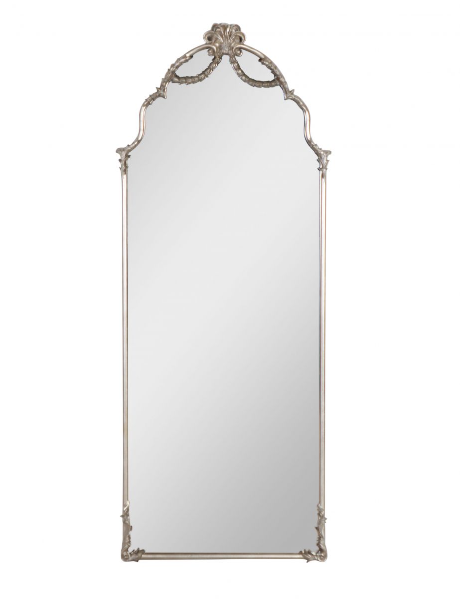 Antique silver ornate arched mirror chateau collection 