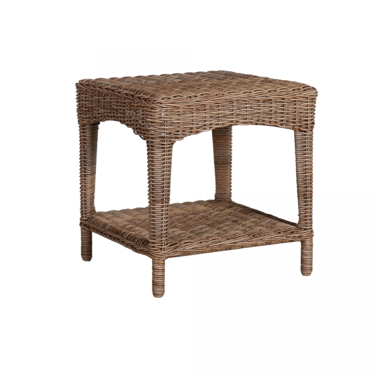 square synthetic rattan outdoor side table