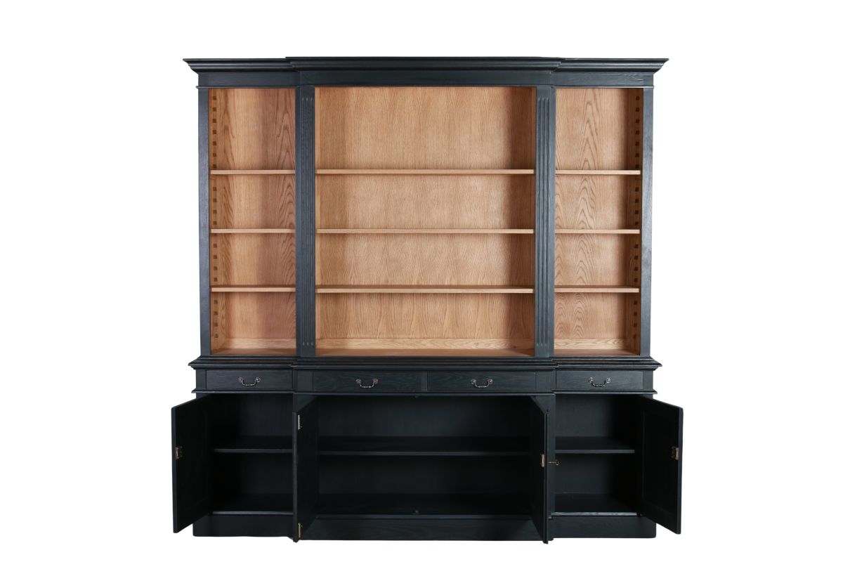 Block and chisel breakfront dresser 