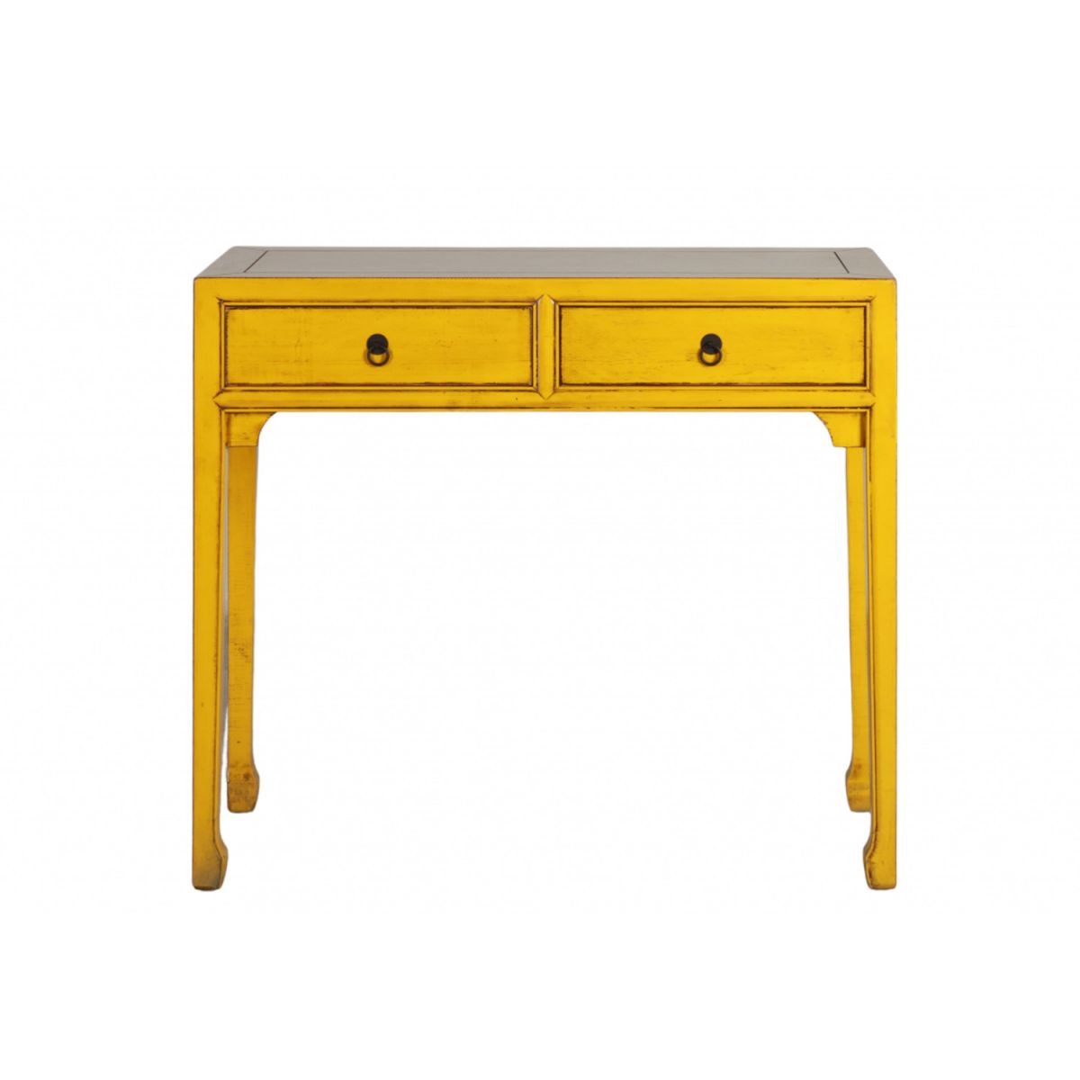 two drawer lacquered console 