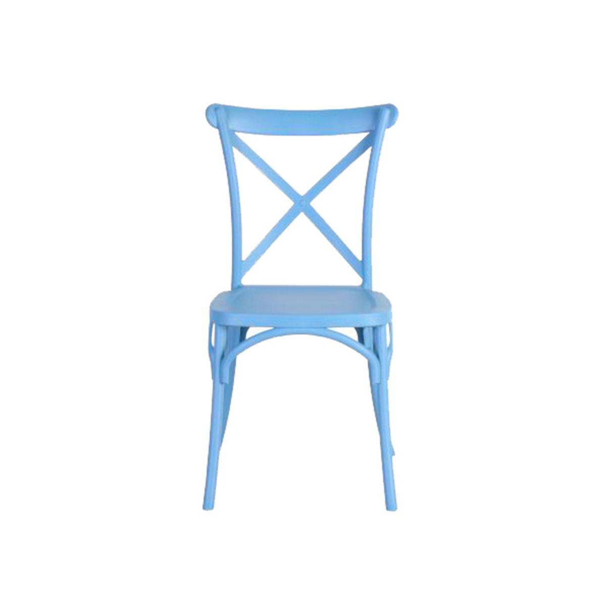 PVC cross back dining chair 