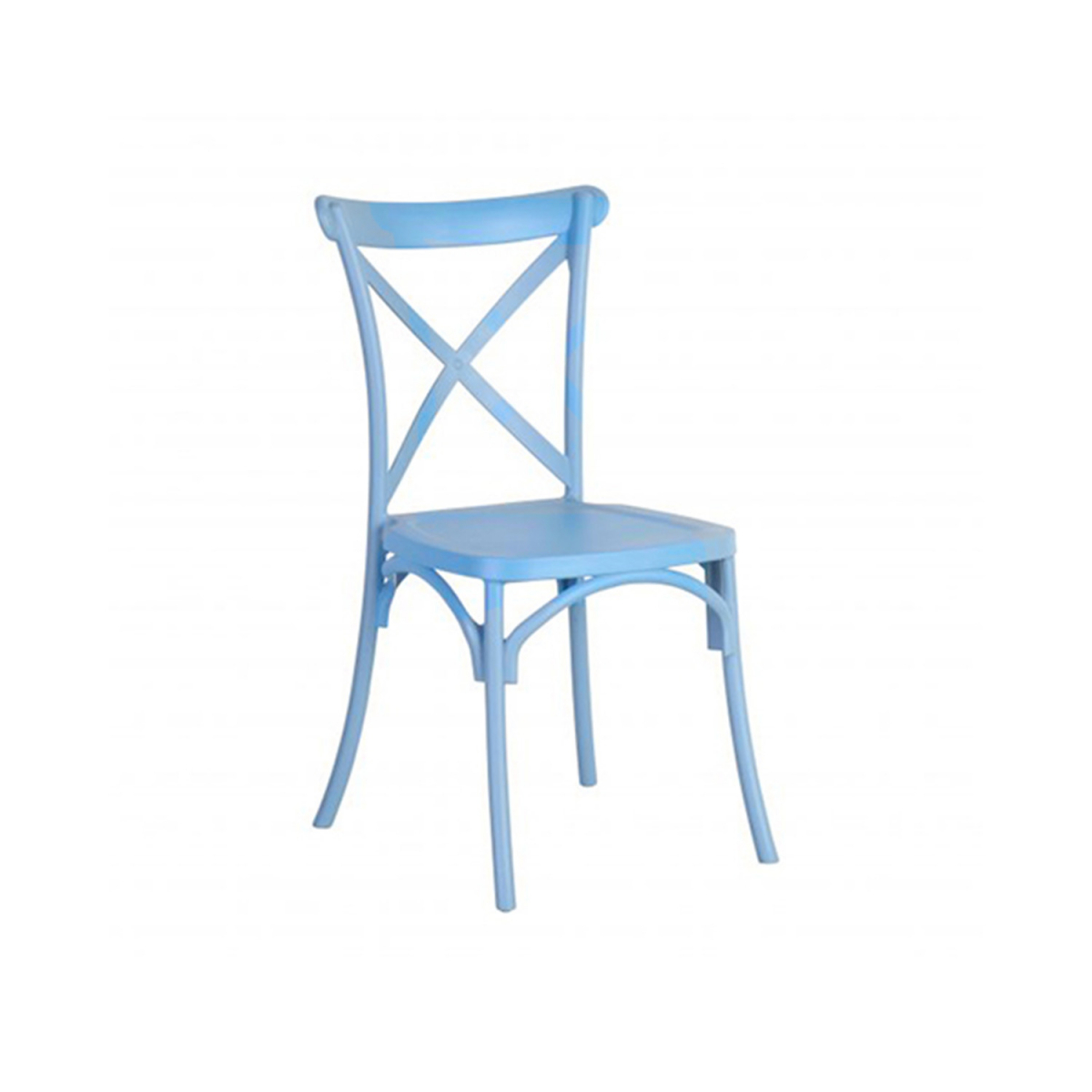 PVC cross back dining chair 