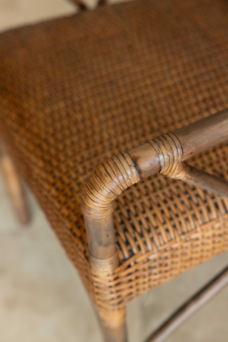 Natural cane armchair villa collection 