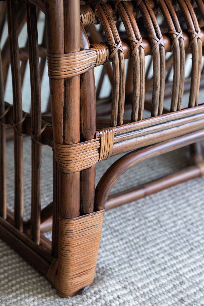 cane and rattan accent chair 