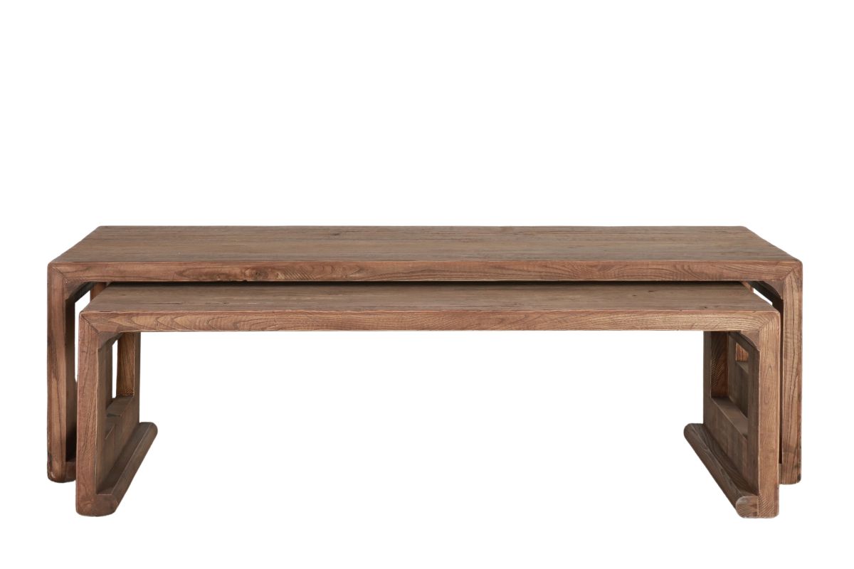 Elm wood nesting coffee tables